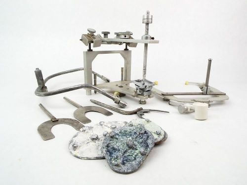 Whip Mix Semi-Adjustable Dental Lab Articulator w/ Metal Case &amp; 2 Facebows