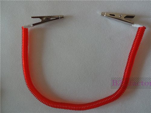 10PCS RED COIL PLASTIC DENTAL PATIENT BIB CLIPS CHAINS NAPKIN HOLDER Online