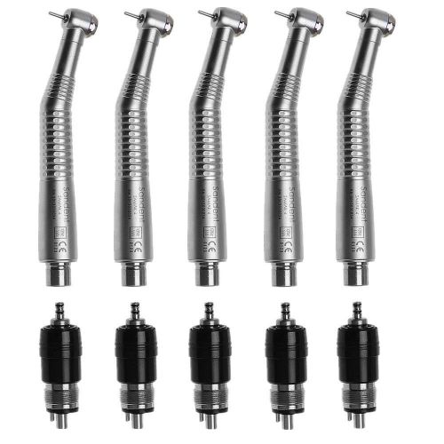 5 High Speed Handpiece MAK4 Mini Head Push Button Quick Coupler 4 Hole NSK Style