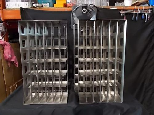 Lot of 4 Tall Cryobox Cryogenic Stainless Steel Racks