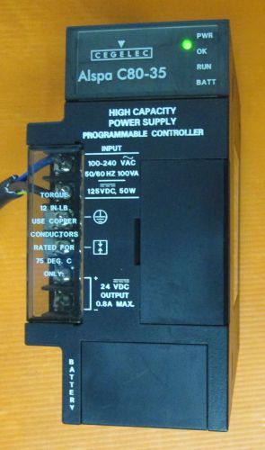 Cegelec alspa c80-35 ce693pwr330c power supply for sale