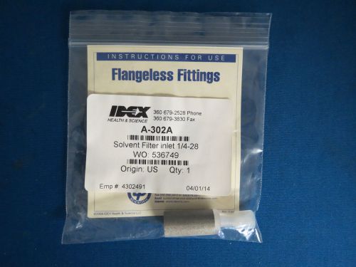 New IDEX Solvent Filter Inlet 14/28 10um SS # A-302A