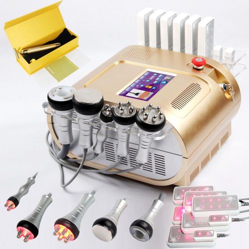 5in1 Cavitation Vacuum RF Bipolar Tripolar Multipolar Lipo Laser+Golden Bar r3