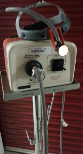 Quadrilite 6000 Universal Light Source W/Coaxial Head Light Fiberoptic &amp; Stand