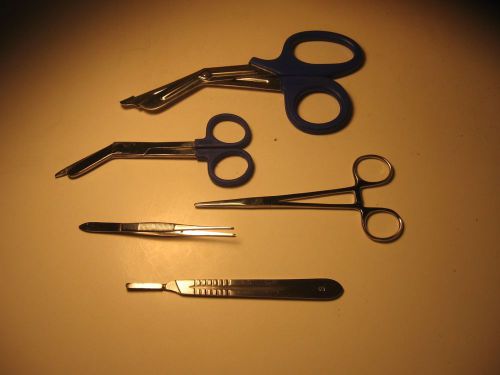 5 PC EMERGENCY TRAUMA RESPONDER KIT W/ SURGICAL BLADES #20 (7504)