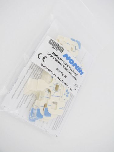 Nonin FlexiWrap oximeter sensors. Infant size, 25/bag.