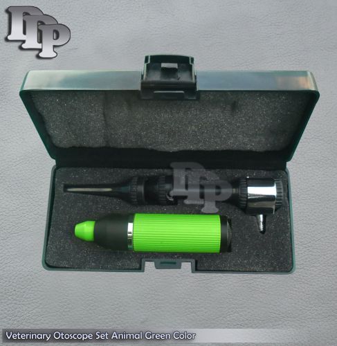 Veterinary Otoscope Set Animal Diagnostic Instruments GREEN