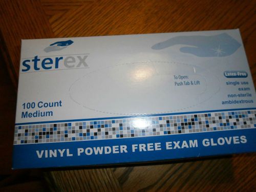 Sterex powder free &amp; latex free gloves 100 ct medium for sale