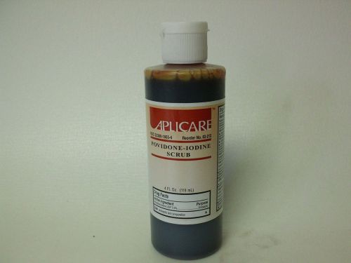 12 Bottles Aplicare Povidone Iodine Scrub 4 Fl. Oz. Per Bottle Expires 06/15