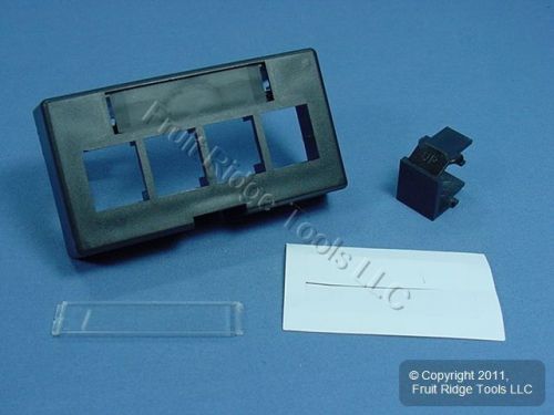 Leviton black 4-port quickport cubicle wallplate deep for sale