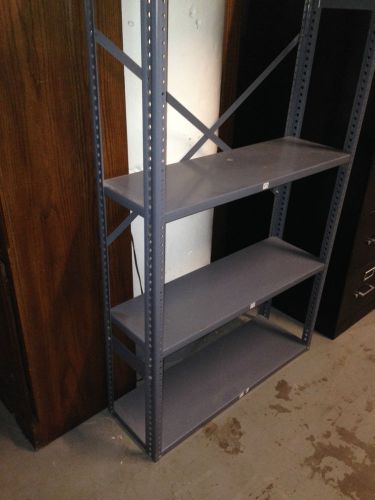 HEAVY DUTY METAL SHELVING UNIT 74&#034;H