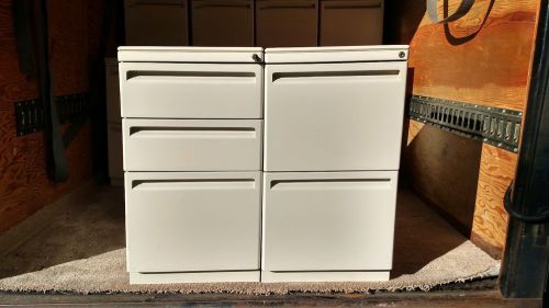 HAWORTH FILE CABINETS 2 &amp; 3 DRAWER SETS Lock &amp; Key white We DeliverLocallyNorCA