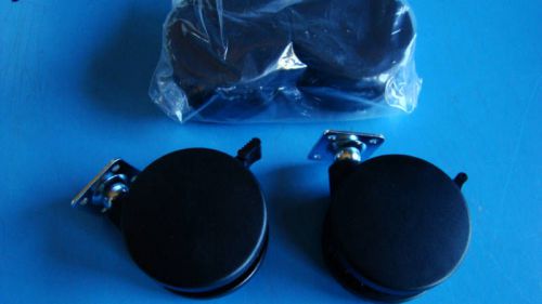 Lot of 4 New 3&#034; Universal Locking Casters, Swivel Mount