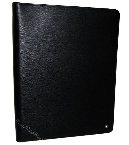 NEW Mont Blanc 4810 Westside 101865 Large Black Leather A4 Notepad Organizer