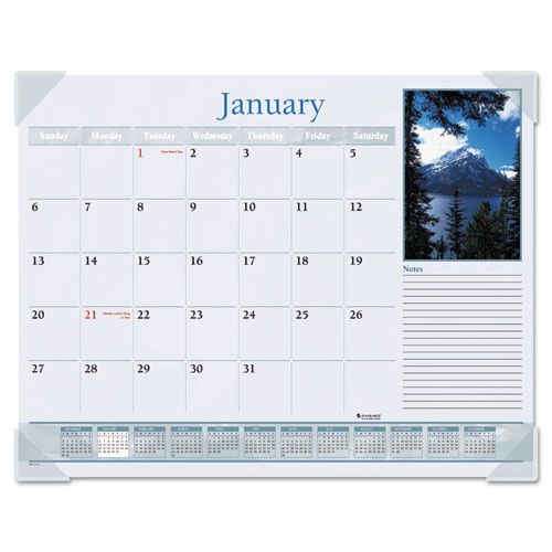 At-A-Glance Scenic Full Color Photographic Monthly Desk Pad Calendar, 22 x 17