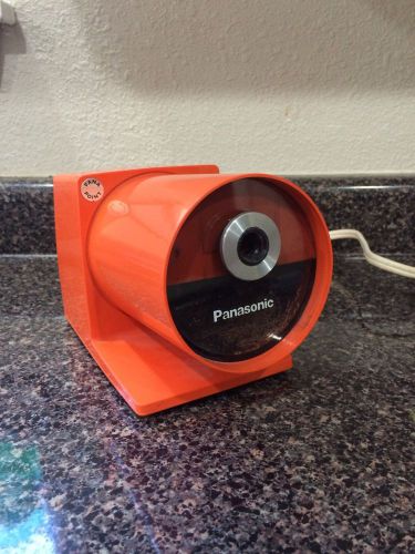 Retro Mid Century Modern PANA POINT PENCIL SHARPENER KP-22A Electric ORANGE VGUC