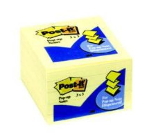 Post-it 3&#039;&#039; x 3&#039;&#039; pop-up notes canary yellow 5 count for sale