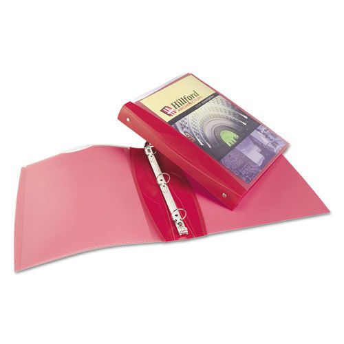 Silhouette view flexible binder with round rings, 1&#034; capacity, red for sale