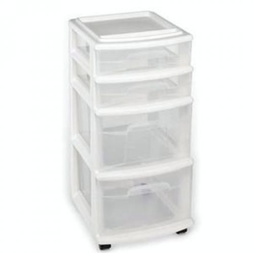 Medium Four Drawer Cart Storage &amp; Organization 05564WH.03