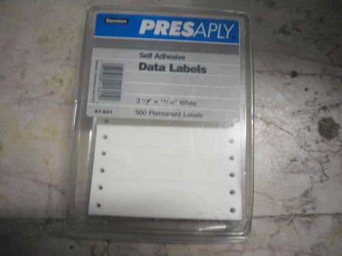 New ! 500pK Dennison Presaply Self Adhesive Data Labels 3 1/2&#034; X 15/16&#034; white