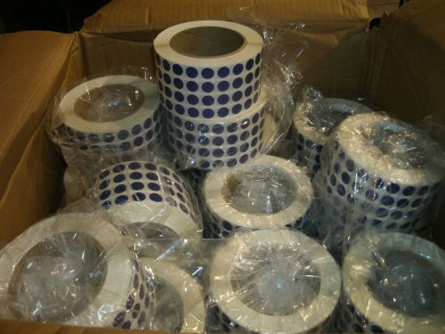 1/2 blue dot Label on Rolls (Lot of 50 000)