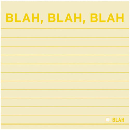 Sticky Note Pad - Blah