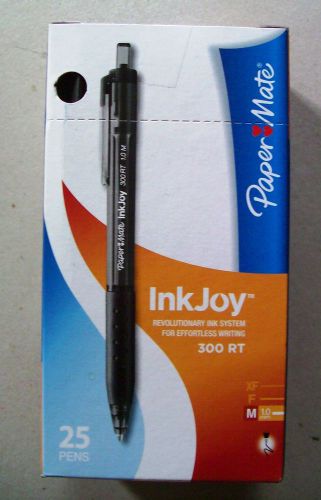 25 papermate inkjoy 300 rt retractable ball pens medium black 1.0mm for sale