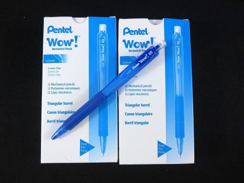 Pentel al405c wow retractable mechanical pencil, 0 .5mm, 2 dozen, blue barrel for sale