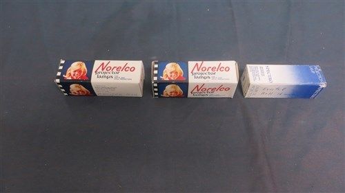 2 Norelco and 1 Spectro projector lamp