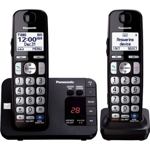 PANASONIC KX-TGE232B DECT 6.0, 2 HANDSETS, BIG BUTTONS, TAD