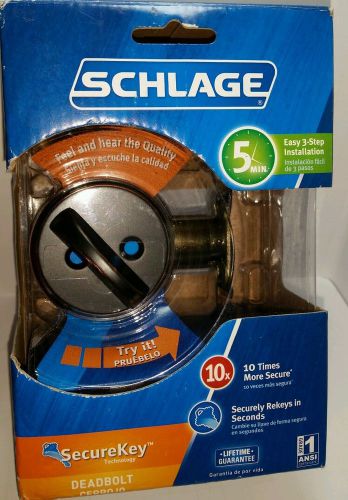 Schlage Lock B60NV716 Maximum Security Deadbolt 716 Aged Bronze Door