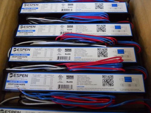 10 electronic ballast espen ve2p32mvhipe for 2 f32t8 2x4 feet lamps for sale