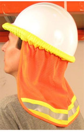 ERB Hi Viz &#034;ORANGE&#034; Mesh Neck Shade Fits ALL Hard Hats &#034;Stay Cool&#034; FAST Ship