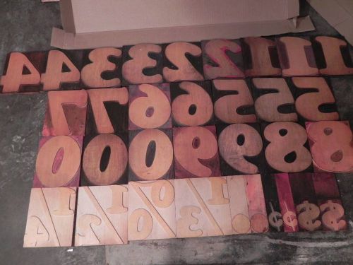 Letterpress wood type: Cooper Black 60 Line (~10&#034;) Numbers