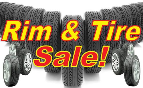 Rim &amp; Tire Sale Vinyl Sign Banner /grommets 24&#034; x 36&#034; made in USA rv3