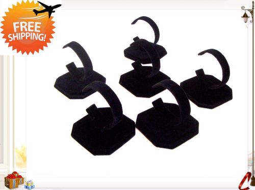 6 Pcs  Black Velvet Bangle , Watch Showcase Stand Jewelry Display