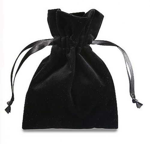 10 pcs deluxe plush velvet black pouches jewelry gift bag w drawstrings 4 x 5.5&#034; for sale