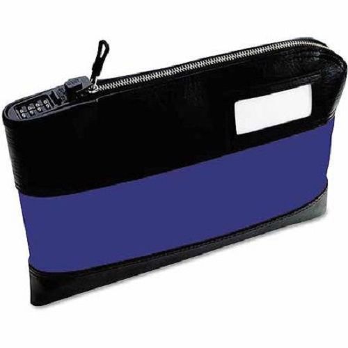 MMF Industries Rugged Combination Deposit Bag, 11&#034; x 1&#034; x 8.5&#034;, Nylon, Navy