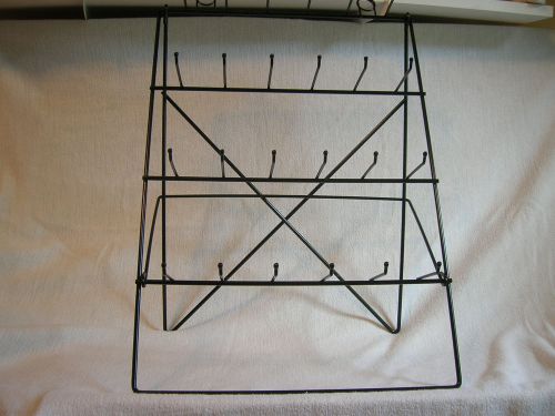 24  Single Peg Easel  Counter Display Rack for Small Items Black NIB