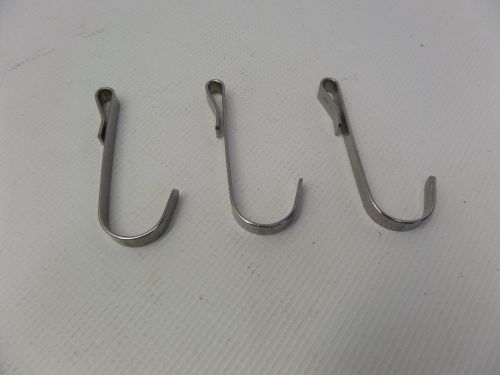 (3) 3.5&#034; Slatwall chrome hooks