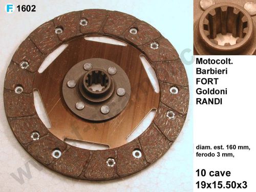 Frizione monodisco motocoltivatore goldoni fort barbieri randi 160mm 10 cave for sale