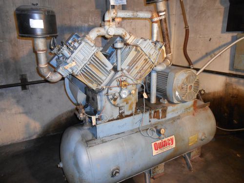 Quincy dual stage air compressor 25 hp mod. qr-25/5120 90 cfm @ 175 psi for sale