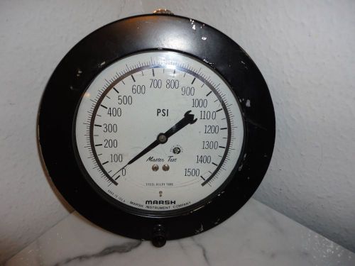 MARSH MASTER GAUGE 0-1500 PSI 8&#034; DIAMETER 1/4