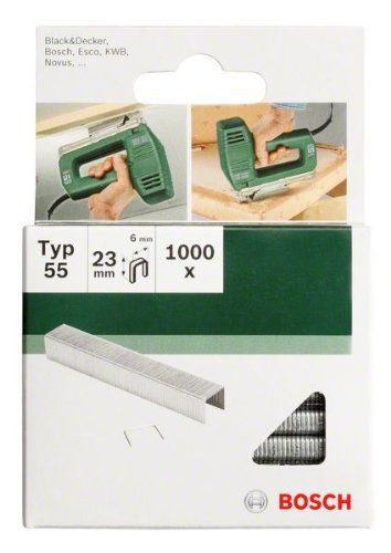 NEW Bosch 2609255844 18mm Type 55 Narrow Crown Staples (Pack of 1000)