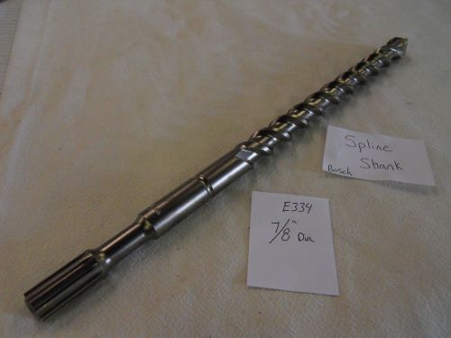 NEW 7/8&#034; DIAMETER BOSCH SPLINE SH CARBIDE TIP HAMMER DRILL BIT 16&#034; GERMAN E334