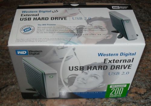 Western Digital 200gb External Hard Drive WD2000B014-RNN w Fire Wire COMPLETE IB