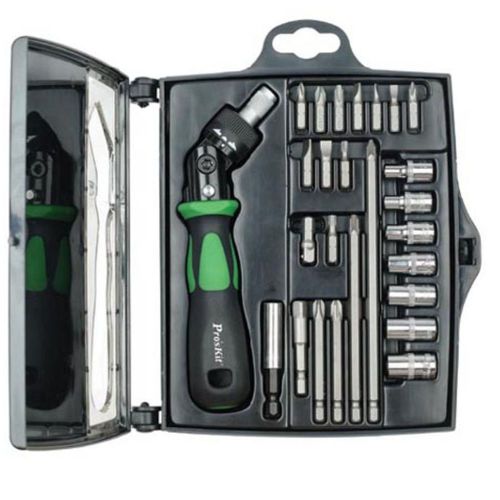 New Pro&#039;s Kit SD-2314M 25 in 1 Reversible Ratchet Screwdriver Set