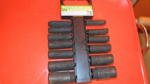 1/2&#034; Drive METRIC Deep Impact Socket Set Pittsburgh 13 pc LIFETIME WARRANTY Tool