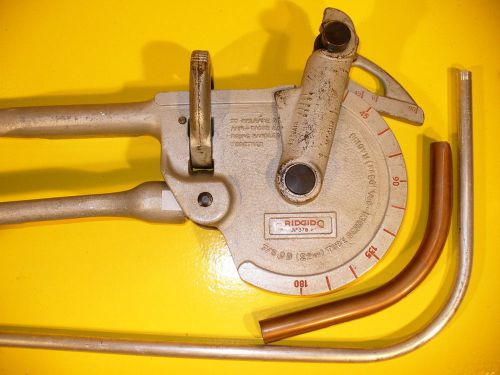 RIDGID TUBE BENDER 378 TUBING PLUMBING CONTRACTOR TOOL PIPE BENDING