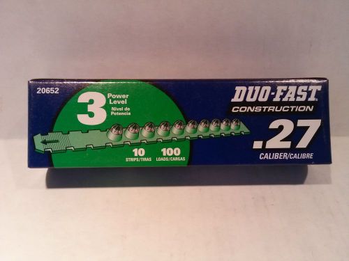 100 duo-fast construction .27 caliber powder loads - green crimp power level 3 for sale